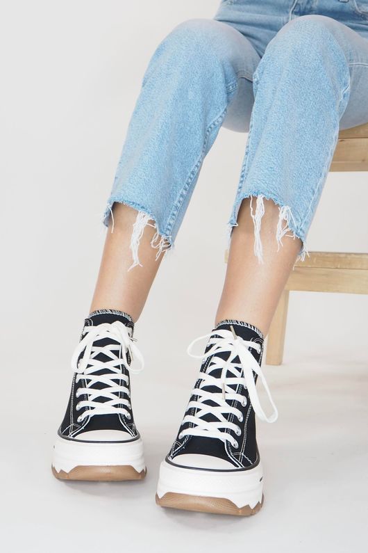 Laundry B Run Star High Top Black +